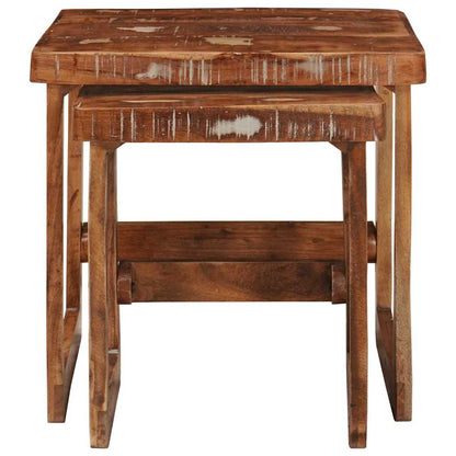 Tavoli da Fine Multicolore legno massello di riciclo