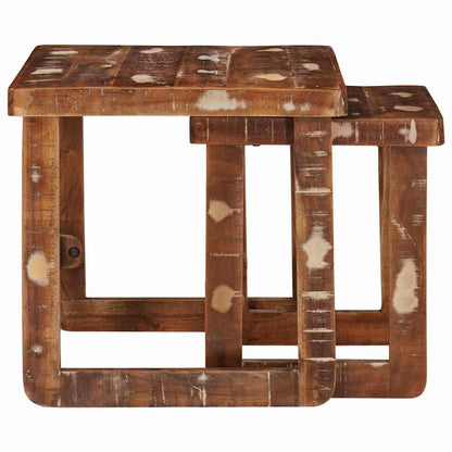 Tavoli da Fine Multicolore legno massello di riciclo