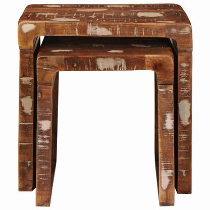 Tavoli da Fine Multicolore legno massello di riciclo