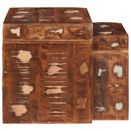 Tavoli da Fine Multicolore legno massello di riciclo
