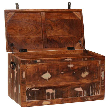 Scatola di Stoccaggio Multicolore legno massello di riciclo