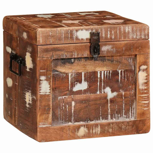 Scatola di Stoccaggio Multicolore legno massello di riciclo