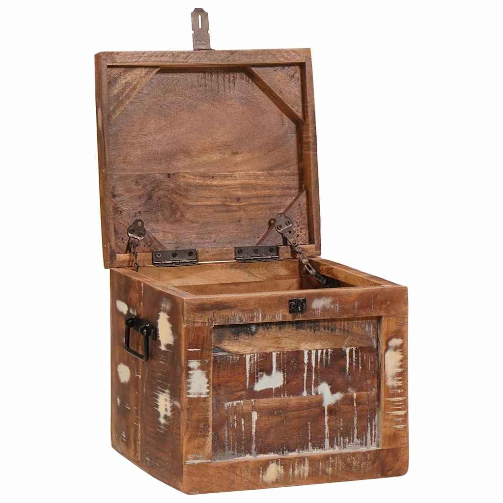 Scatola di Stoccaggio Multicolore legno massello di riciclo