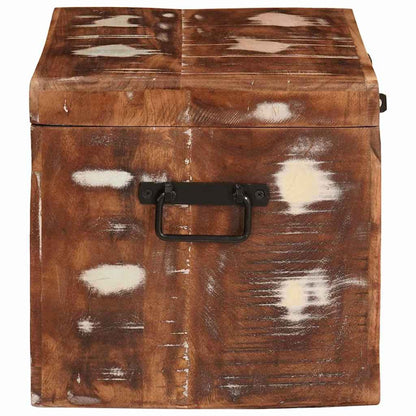 Scatola di Stoccaggio Multicolore legno massello di riciclo