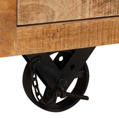 Mobile laterale Marrone 70 x 38 x 63 cm legno massello di mango