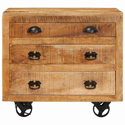 Mobile laterale Marrone 70 x 38 x 63 cm legno massello di mango