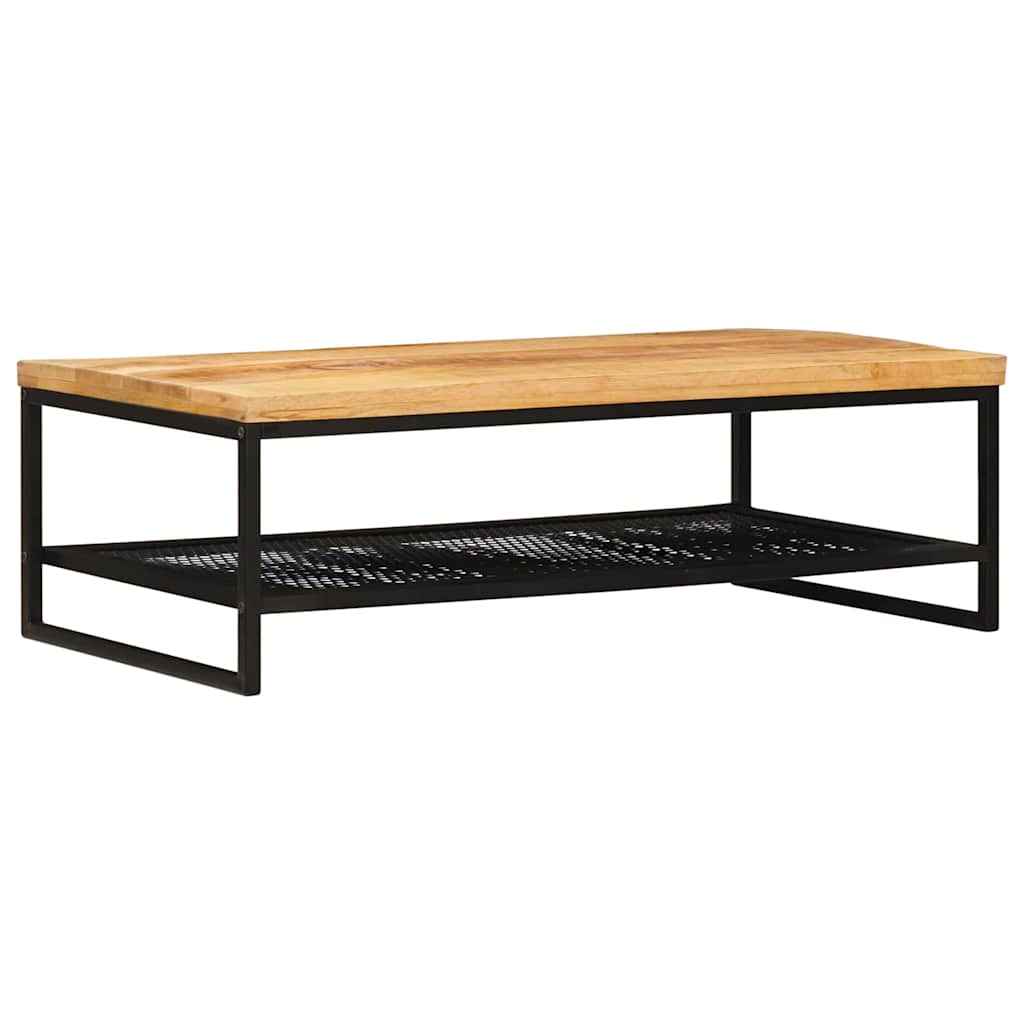 Tavolino da salotto Marrone e Nero Legno di mango massello | homemem39