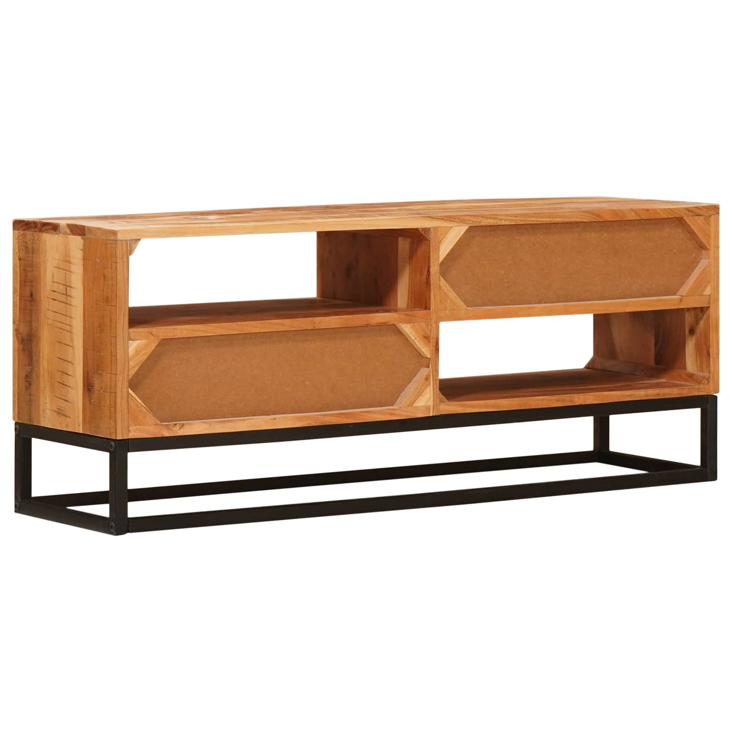 Mobile TV Naturale 110 x 30 x 44 cm Legno di Acacia Massello