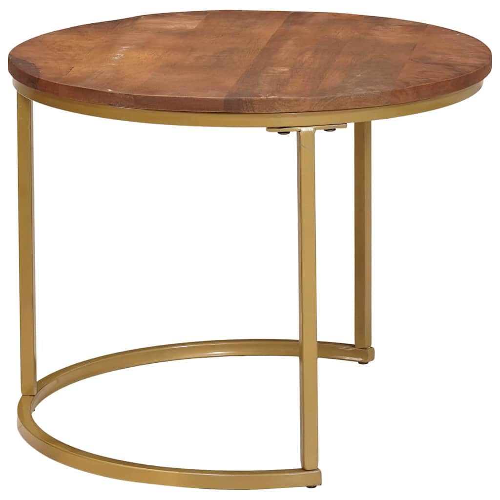 Tavoli da Caffè Nido 3 pcs Legno massello di mango e acciaio | homemem39