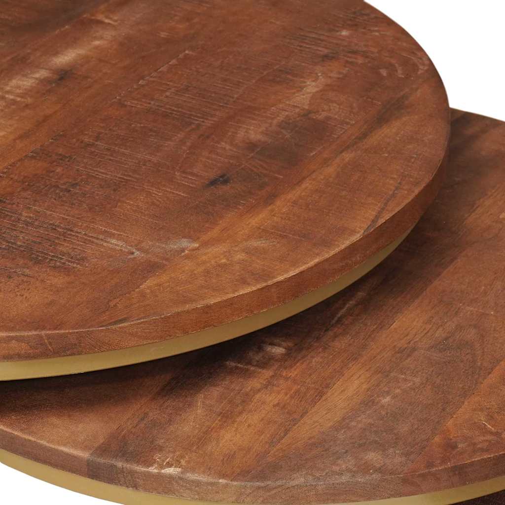 Tavoli da Caffè Nido 2 pcs Legno massello di mango e acciaio | homemem39