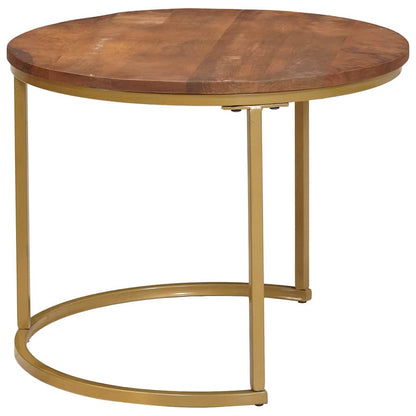 Tavoli da Caffè Nido 2 pcs Legno massello di mango e acciaio | homemem39