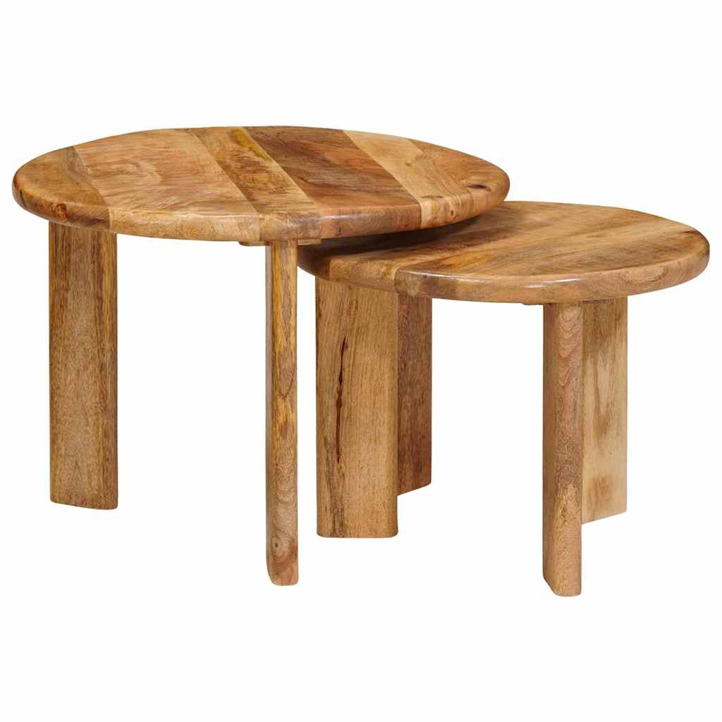 Tavoli da Caffè Nido 2 pcs Marrone Legno di mango massello | homemem39