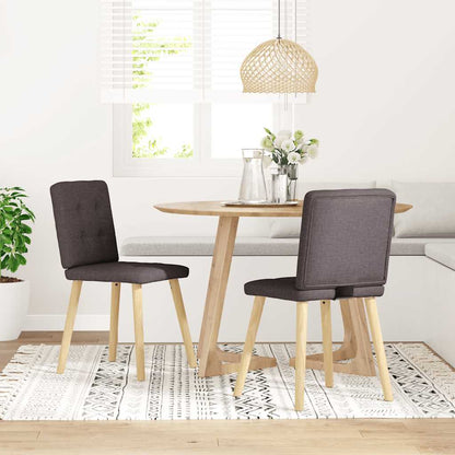 Sedie da Pranzo 2 pz Marrone Scuro in Tessuto | homemem39