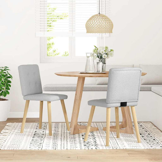 Sedie da Pranzo 2 pz Grigio Nuvola in Tessuto - homemem39