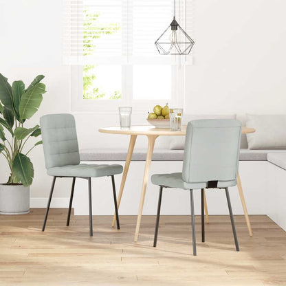 Sedie da Pranzo 2 pz Grigio Chiaro in Velluto | homemem39