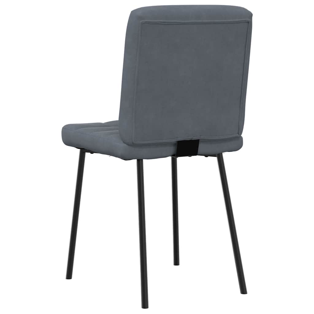 Sedie da Pranzo 2 pz Grigio Scuro in Velluto | homemem39