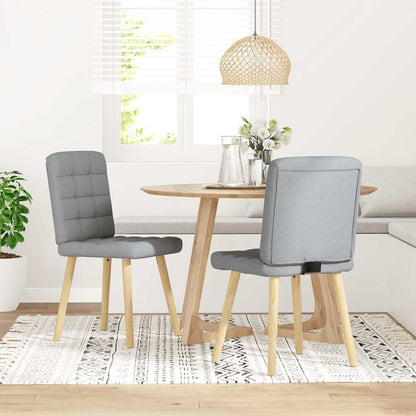 Sedie da Pranzo 2 pz Grigio Chiaro in Tessuto | homemem39