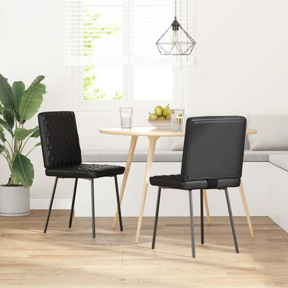 Sedie da Pranzo 2 pz Nere in Similpelle | homemem39