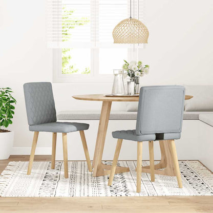 Sedie da Pranzo 2 pz Grigio Chiaro in Tessuto | homemem39