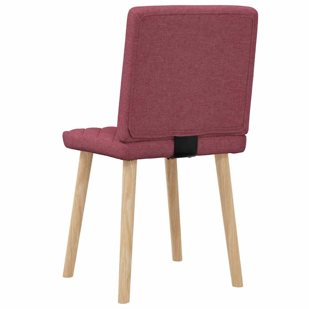 Sedie da Pranzo 2 pz Rosso Vino in Tessuto | homemem39