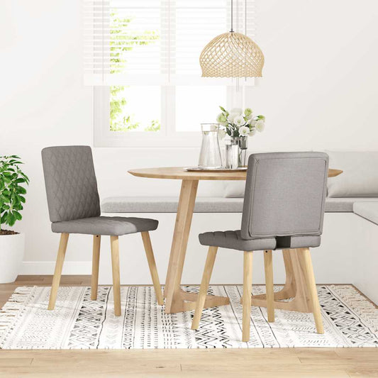 Sedie da Pranzo 2 pz Tortora in Tessuto | homemem39