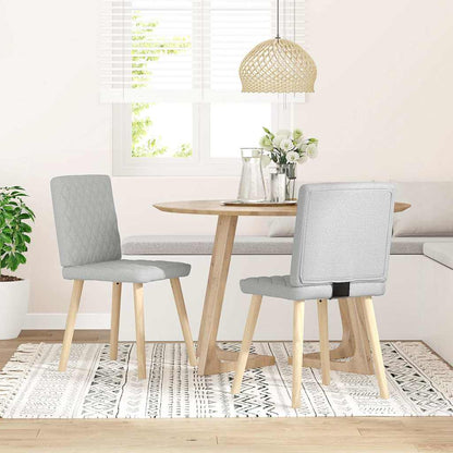 Sedie da Pranzo 2 pz Grigio Nuvola in Tessuto | homemem39