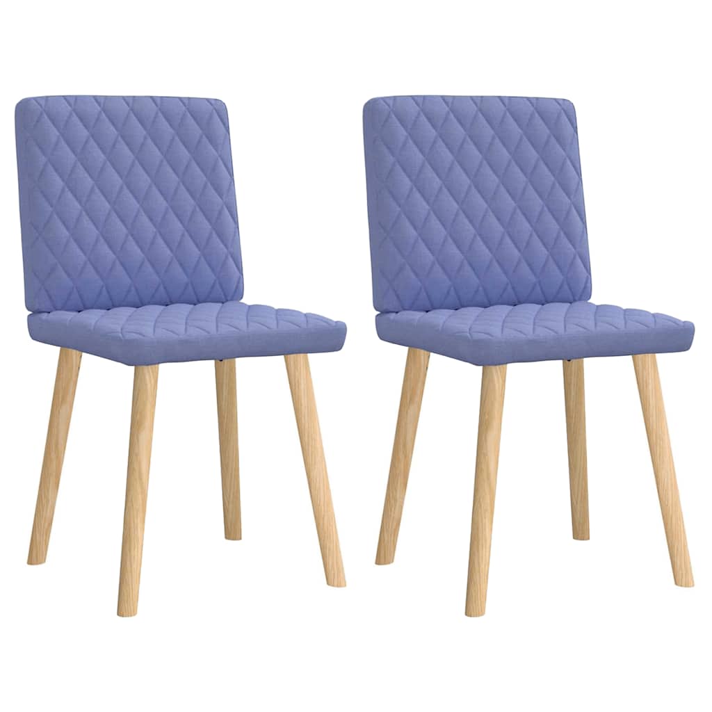 Sedie da Pranzo 2 pz Blu Jeans in Tessuto | homemem39