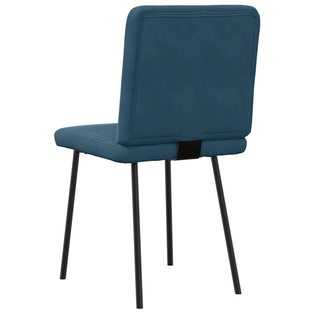 Sedie da Pranzo 2 pz Blu in Velluto | homemem39