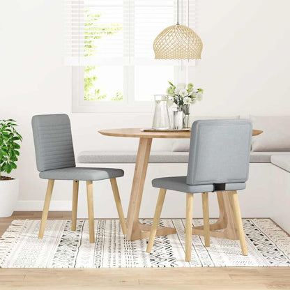 Sedie da Pranzo 2 pz Grigio Chiaro in Tessuto | homemem39
