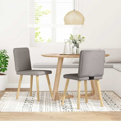 Sedie da Pranzo 2 pz Tortora in Tessuto | homemem39