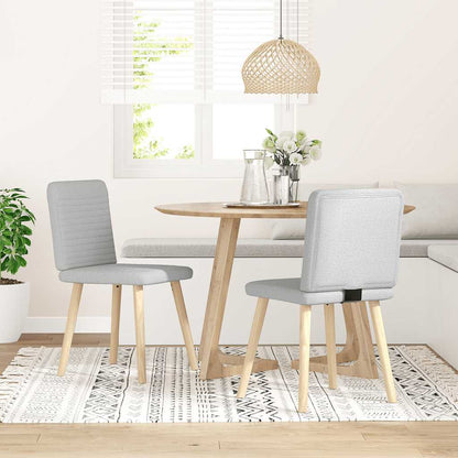Sedie da Pranzo 2 pz Grigio Nuvola in Tessuto | homemem39