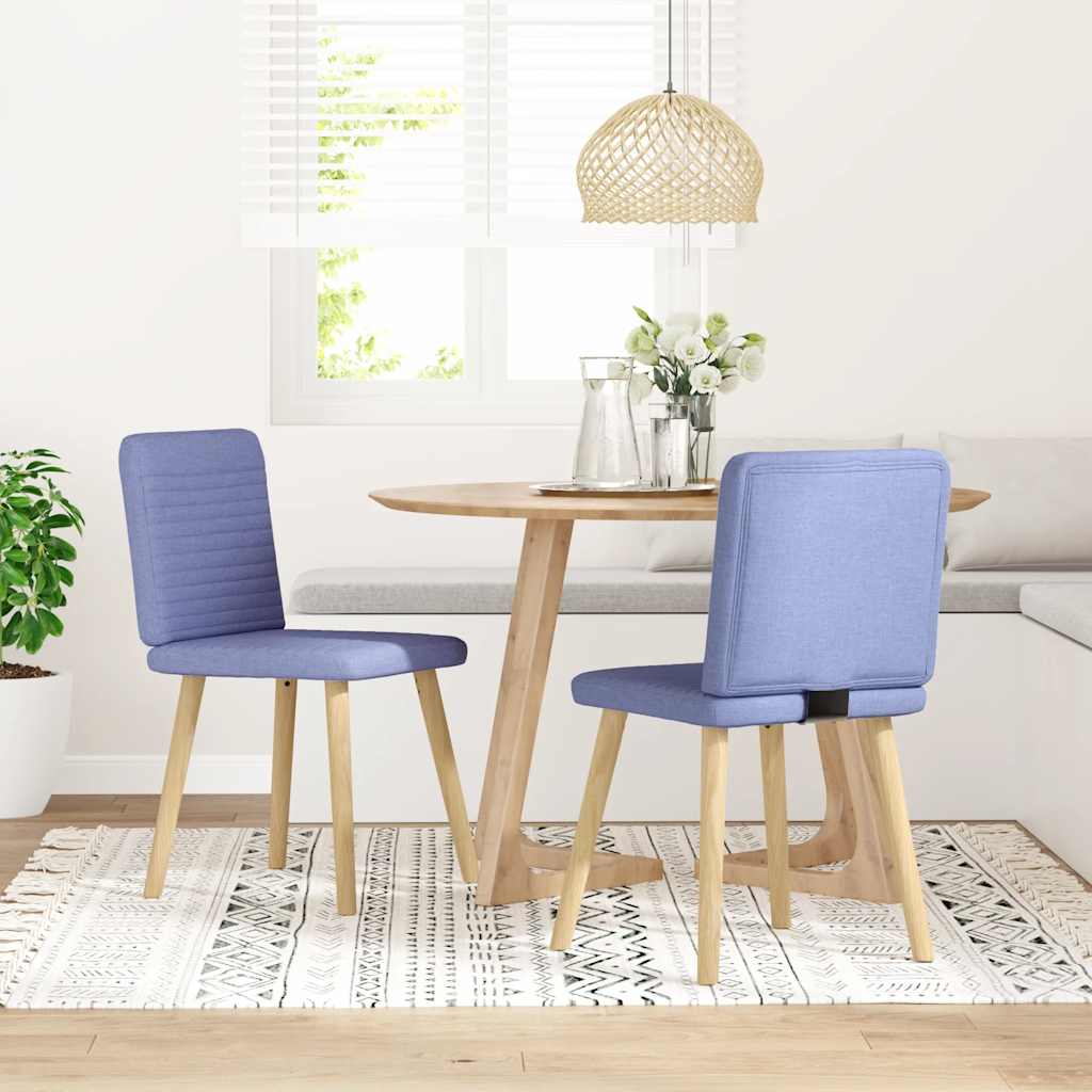 Sedie da Pranzo 2 pz Blu Jeans in Tessuto | homemem39