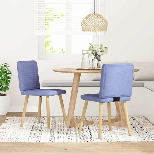 Sedie da Pranzo 2 pz Blu Jeans in Tessuto | homemem39