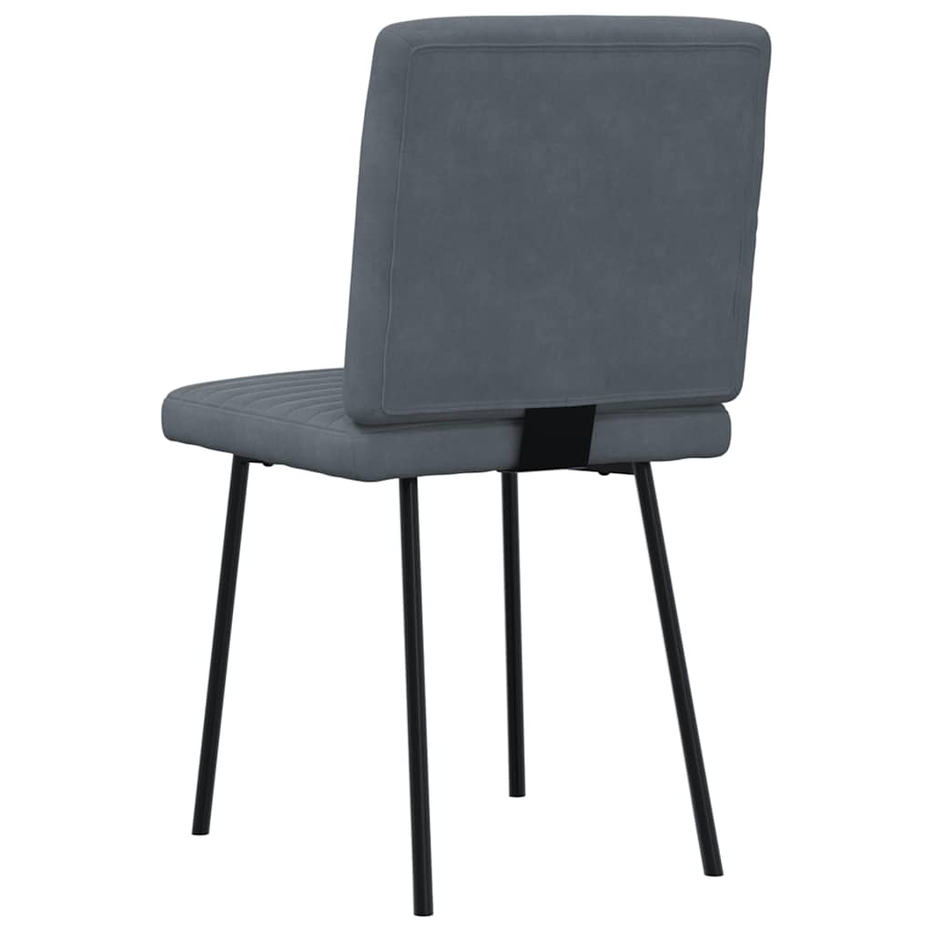 Sedie da Pranzo 2 pz Grigio Scuro in Velluto | homemem39