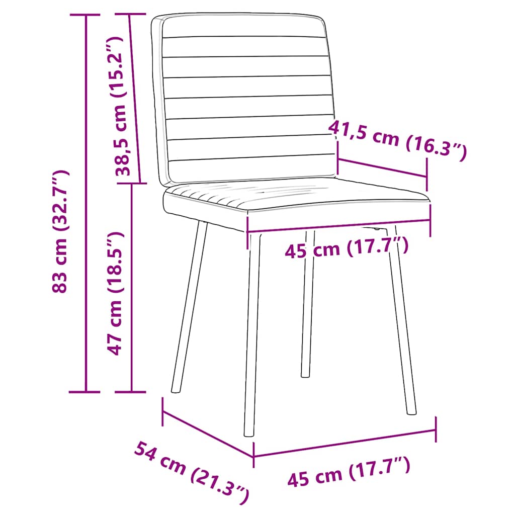 Sedie da Pranzo 2 pz Grigio Scuro in Velluto | homemem39