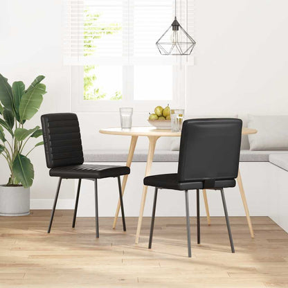 Sedie da Pranzo 2 pz Nere in Similpelle | homemem39