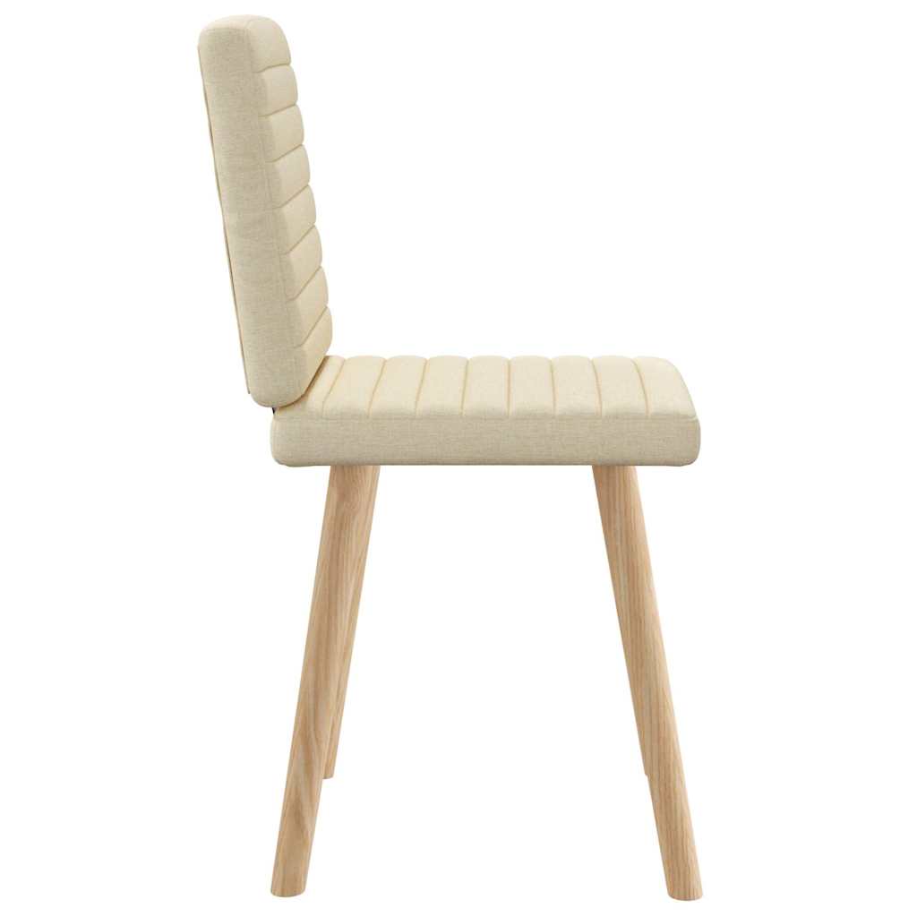 Sedie da Pranzo 2 pz Crema in Tessuto