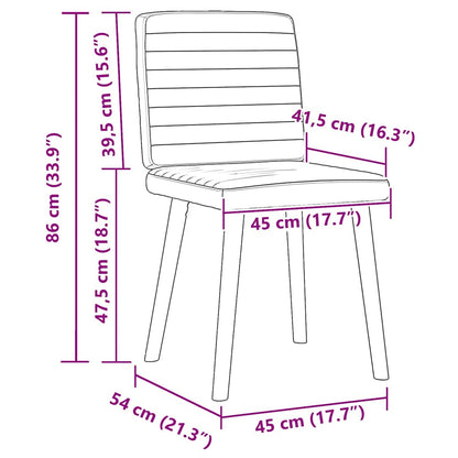 Sedie da Pranzo 2 pz Crema in Tessuto