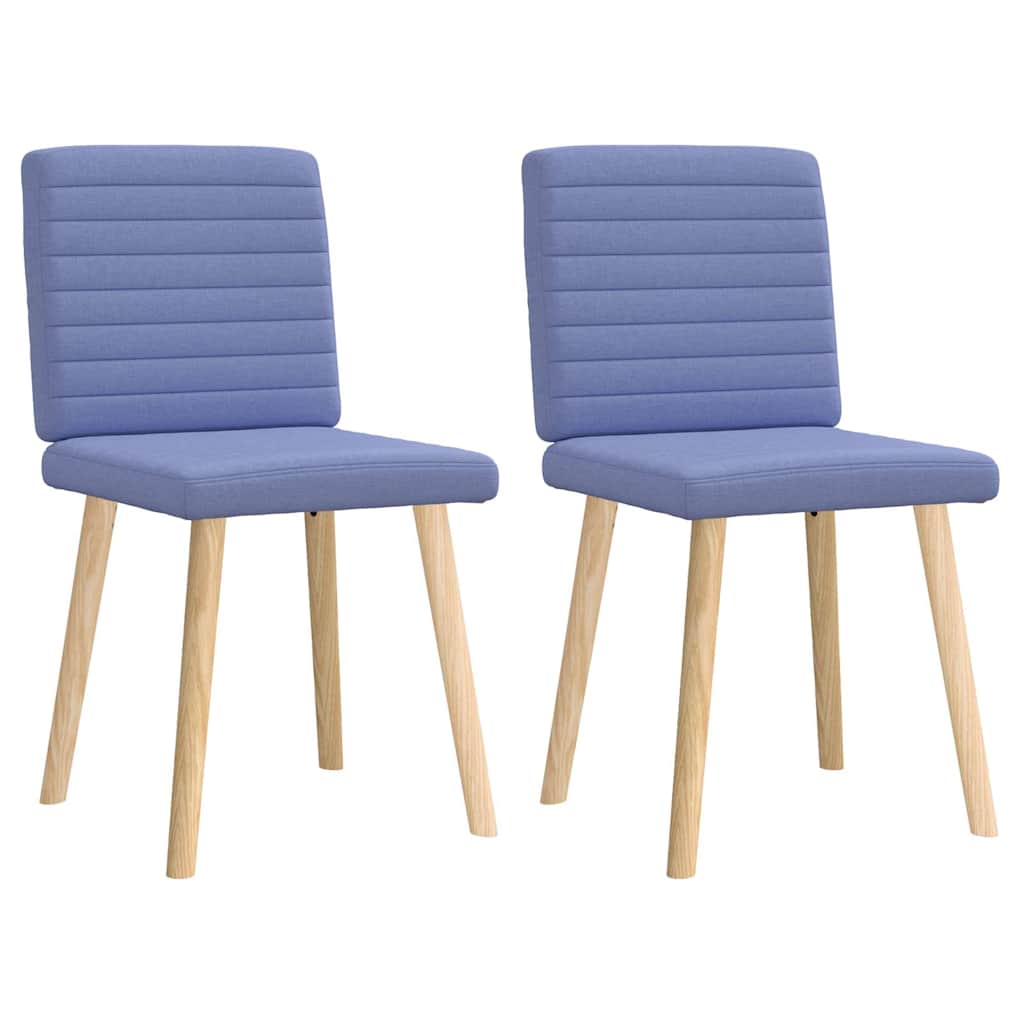 Sedie da Pranzo 2 pz Blu Jeans in Tessuto | homemem39