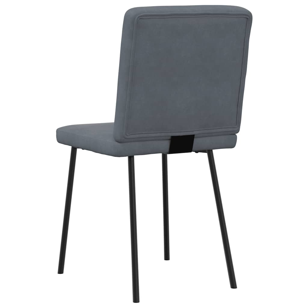 Sedie da Pranzo 2 pz Grigio Scuro in Velluto | homemem39