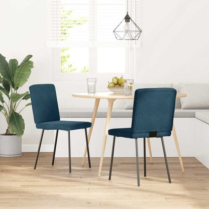 Sedie da Pranzo 2 pz Blu in Velluto | homemem39