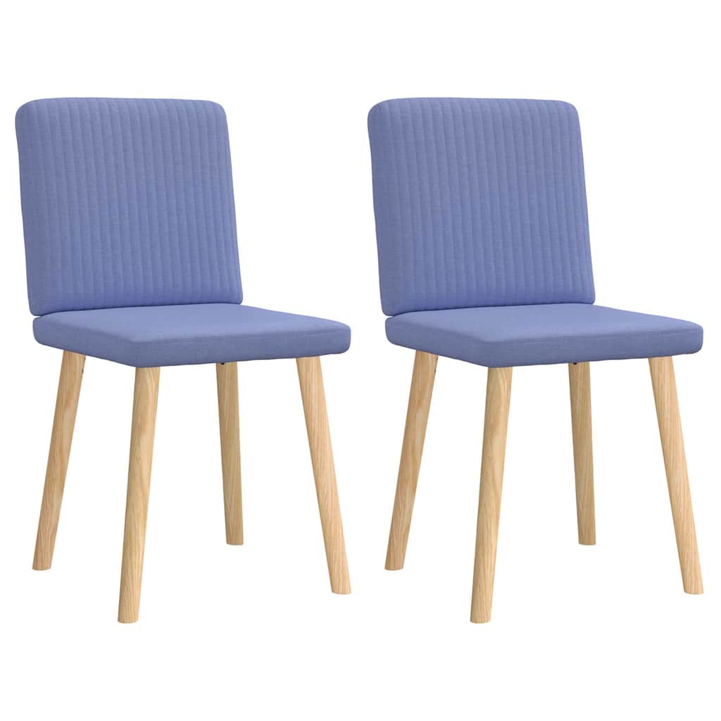 Sedie da Pranzo 2 pz Blu Jeans in Tessuto | homemem39