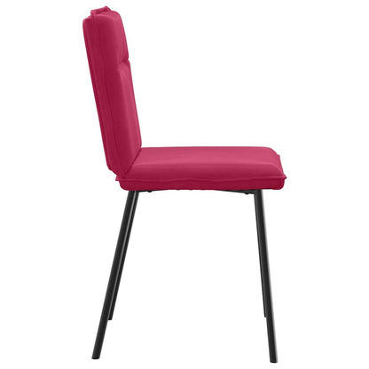 Sedie da Pranzo 2 pz Rosso Vino in Velluto