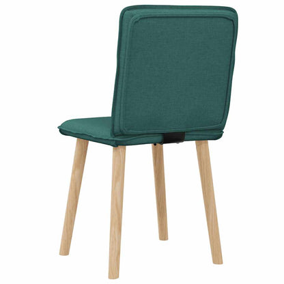 Sedie da Pranzo 2 pz Verde Scuro in Tessuto