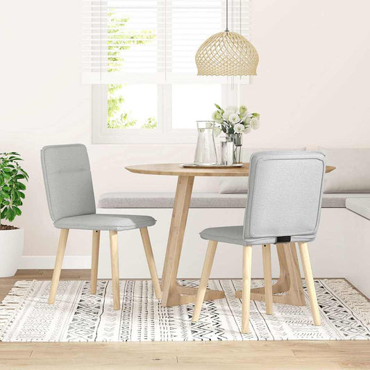 Sedie da Pranzo 2 pz Grigio Nuvola in Tessuto - homemem39