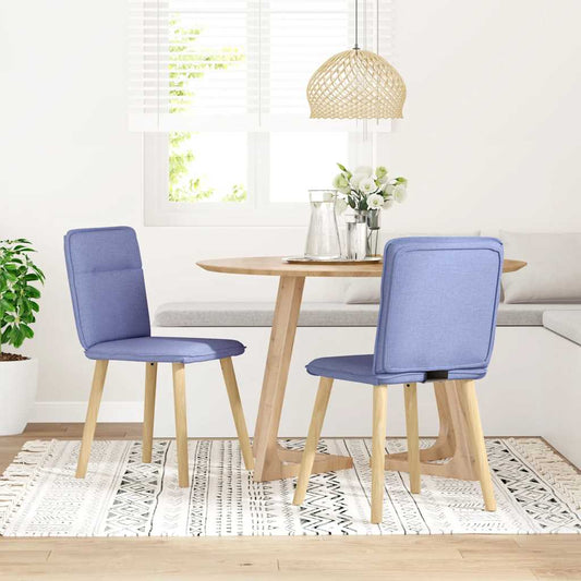 Sedie da Pranzo 2 pz Blu Jeans in Tessuto | homemem39