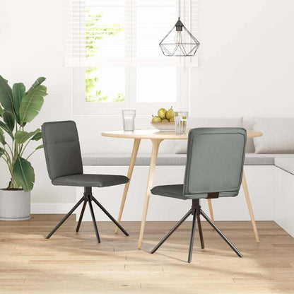 Sedie da Pranzo 2 pz Grigio Scuro in Tessuto | homemem39