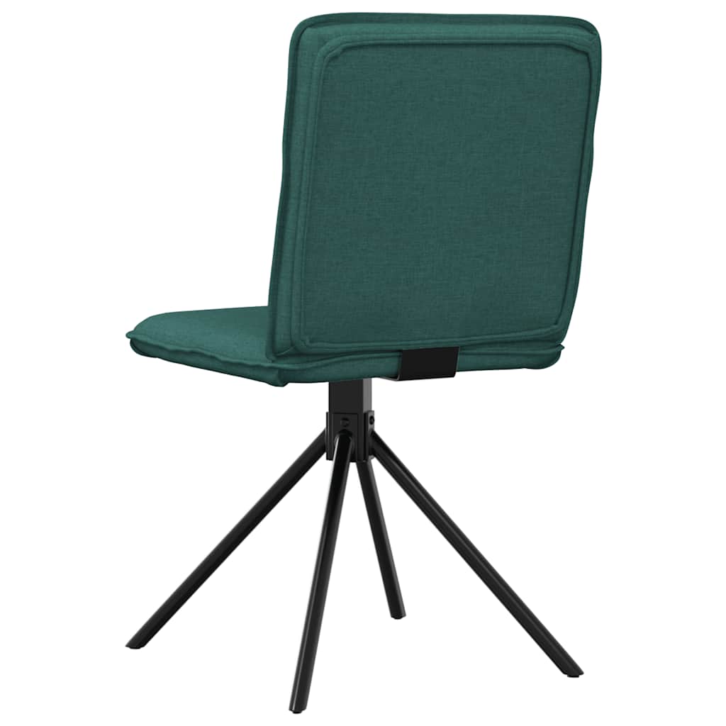 Sedie da Pranzo 2 pz Verde Scuro in Tessuto | homemem39