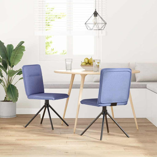 Sedie da Pranzo 2 pz Blu Jeans in Tessuto | homemem39