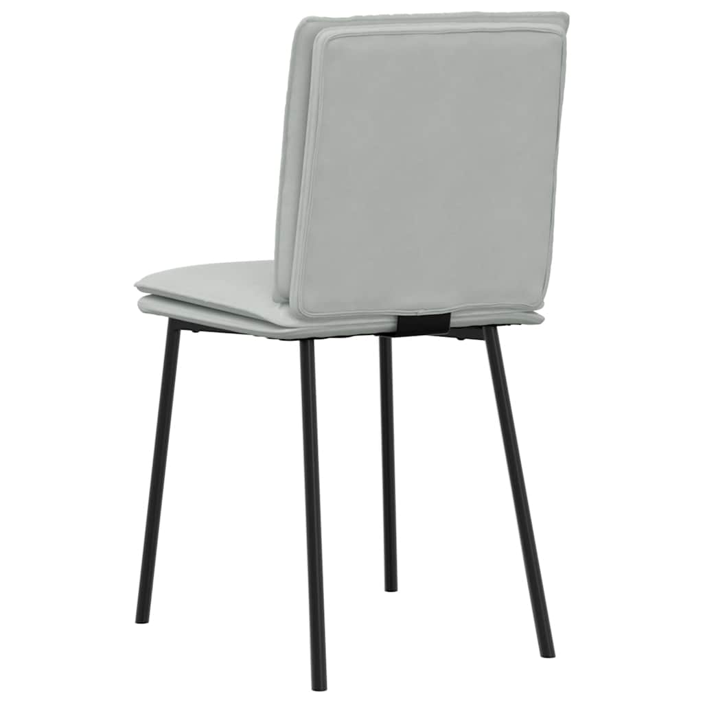 Sedie da Pranzo 2 pz Grigio Chiaro in Velluto | homemem39